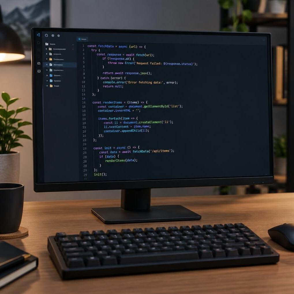Monitor displaying lines of program code