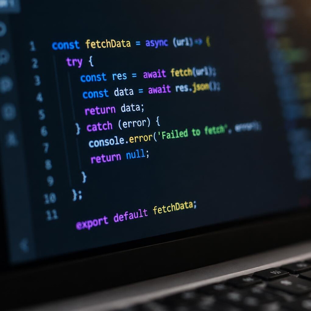 Close-up of source code on a screen