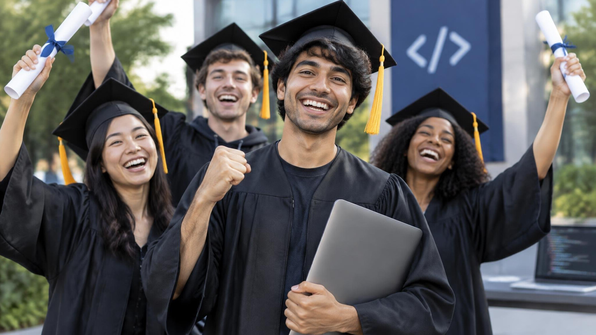 graduation ceremony students