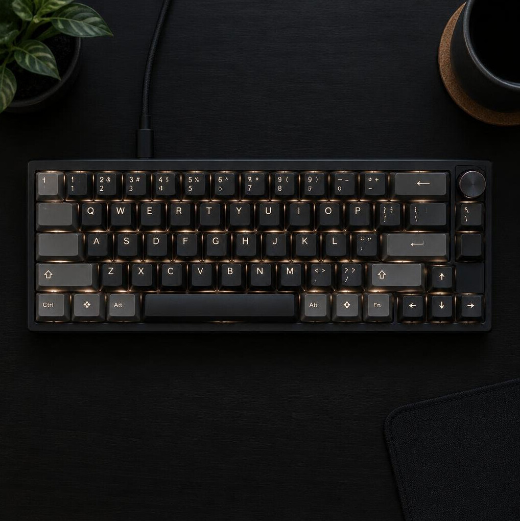Mechanical keyboard with backlit keys