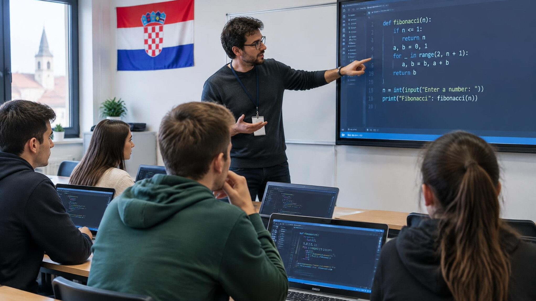 croatian students coding class